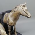 Original Equestrian Themed Highly Detailed Applied Bronze Book Ends!!!