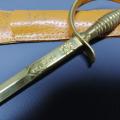 Solid Brass English Sword Themed Letter opener and Leather Sheath!!!