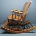 RARE!!! Antique Adjustable Kiddies Rocking Chair - Transforms into Upright Sitting Chair!!!