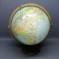 RARE!!! Large Vintage Raised Reader's Digest Great World Globe on Metal Frame and Wood Base!!!