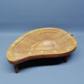 FANTASTIC!!! Handcrafted Footed Wood and Brass Pop Out Fruit Bowl!!!