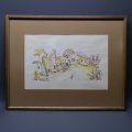 Framed and Signed 1980 Original Landscape Watercolor  (460mm x 360mm)