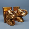 RARE!!!! Two Original Copper Plated Antique Styled Elephant Book Ends!!! Bid for Both