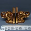 RARE!!!! Two Original Copper Plated Antique Styled Elephant Book Ends!!! Bid for Both
