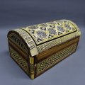 Exquisite!!!! Original Highly Detailed Mother Of Pearl and Wood Inlay Middle Eastern Jewelry Box!!!