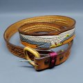 Original Hand Tooled Mexican Leather Belt!!!