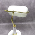 SUPER RARE!!! Original Vintage Marble, Brass and White Glass Bankers Lamp!!! Working!!!