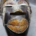 MASSIVE Solid Wood and Copper Hand Crafted African Mask!!! 500mm!!