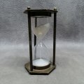 Vintage Brass and Glass Hour Glass (Measures Minutes)