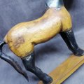 Large Hand Crafted Metal and Wood Body Horse Statue!!!
