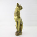 Large Heavy Brass Vintage Stylized Cat Door Stop!!! 320mm Tall!!