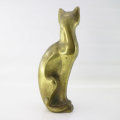 Large Heavy Brass Vintage Stylized Cat Door Stop!!! 320mm Tall!!