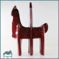 Exquisite!!! Large Glazed Ceramic Stylized Horse and Rider Statue!!! 450mm Tall!!!