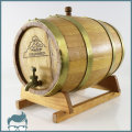Original Wood and Brass Tabletop Wine Barrel!!!