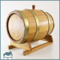 Original Wood and Brass Tabletop Wine Barrel!!!