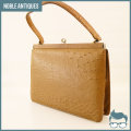 Original Vintage Corbeau Ostrich Leather Ladies Hand Bag!!!