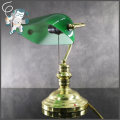 Fantastic!!! Original Vintage Brass and Green Glass Working Bankers Lamp!!!