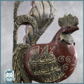 Large Decorative Hand Crafted Wood Rooster Figure!!!
