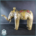 Large Ornate Hand Crafted Wood Oriental Elephant!!! 500mm x 350mm