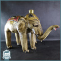 Large Ornate Hand Crafted Wood Oriental Elephant!!! 500mm x 350mm