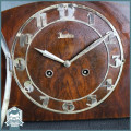 Original Art Deco German Junghans Mantle Clock, Not Working, No Key, No Glass!!! 400mm Wide