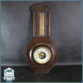 Antique English Brass and Carved Wood Barometer!!!
