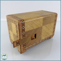 Handcrafted Wood and Veneer Inlay Secret Compartment Trinket Box!!!