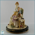 Large Hand Painted Resin On Wood Plinth Sculpture!!! Note Imperfections On Pictures!!!