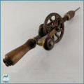 Antique Wood and Steel Millers No 2 Hand Drill!!!