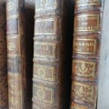 Fantastic!!! Original Leather Bound 1700`s Latin Book Collection!!! Bid For All!!!