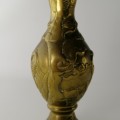 Antique Cast Brass Oriental Crane Themed Vase!!