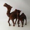 Two Large Hand Crafted Middle Eastern Rosewood Camels!!! Bid For Both!!!