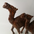 Two Large Hand Crafted Middle Eastern Rosewood Camels!!! Bid For Both!!!