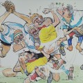 A3 Framed Rugby Comic Artwork!!! Print 3