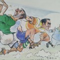 A3 Framed Rugby Comic Artwork!!! Print 5