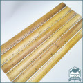 Six English Double Sided Wood Map Rulers!!! Each 60cm Long!!!