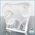 Large Frosted Art Glass Bovine Picasso Inspired Paperweight!!!