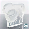 Large Frosted Art Glass Bovine Picasso Inspired Paperweight!!!