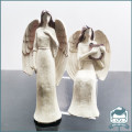 Two Ornamental Angel Figurines - Bid For Both !!!