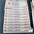 South Africa TW de Jongh Sequential 1 Rand Note Collection!!!