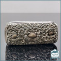 Antique Ornate Hallmarked Sterling Silver Pill or Snuff Box - 45g!!!