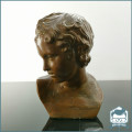 Vintage Plaster Bust Eros God of Love With Bronze Finish!!!