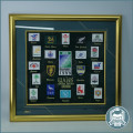 Framed Limited Edition RUGBY WORLD CUP 1999 Team Patches!!! 800mm x 800mm