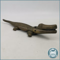 Large Antique Bronze Crocodile Nutcracker!!!