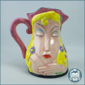 Large Glazed Ceramic Double Faced Water Jug!!! 250mm Tall!!!