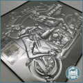 Original Embossed Harley Davidson American Classic Pin Up Girl Metal Sign!!!