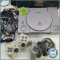Original Vintage Working PlayStation One, Controllers and bag!!!
