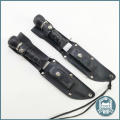 Two Vintage Rambo Style Survival Knife Kit w/sheath Black/ Chrome!!!  Bid for Both!!!
