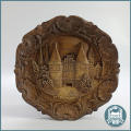 Highly Detailed Vintage German Wall Plaque `Lübeck` - Cast Material, Wood Finish!!!