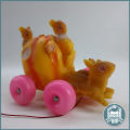 Vintage Mouse Carriage Pull and Squeaky Toy 1960`s RARE!!!